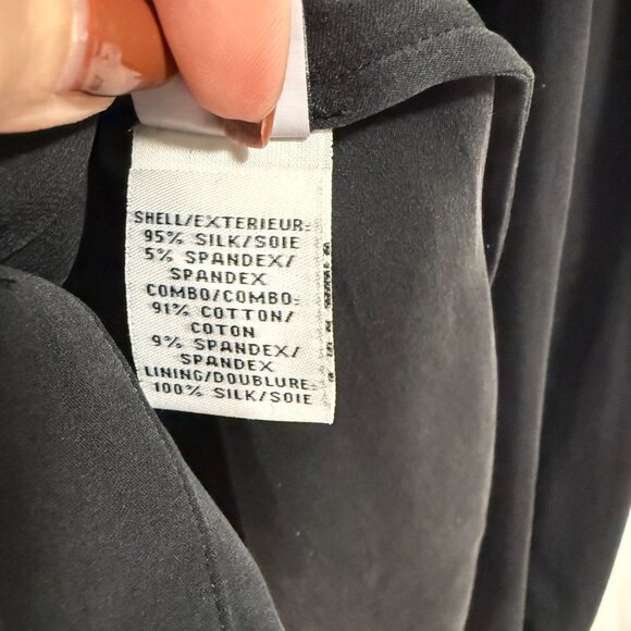 Diane von Furstenberg Lucia Lace Bib Silk Black Blouse Size 4 - Picture 6 of 9